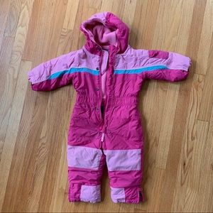 L L Bean 2T Girls’ Snowsuit with Grow Cuffs